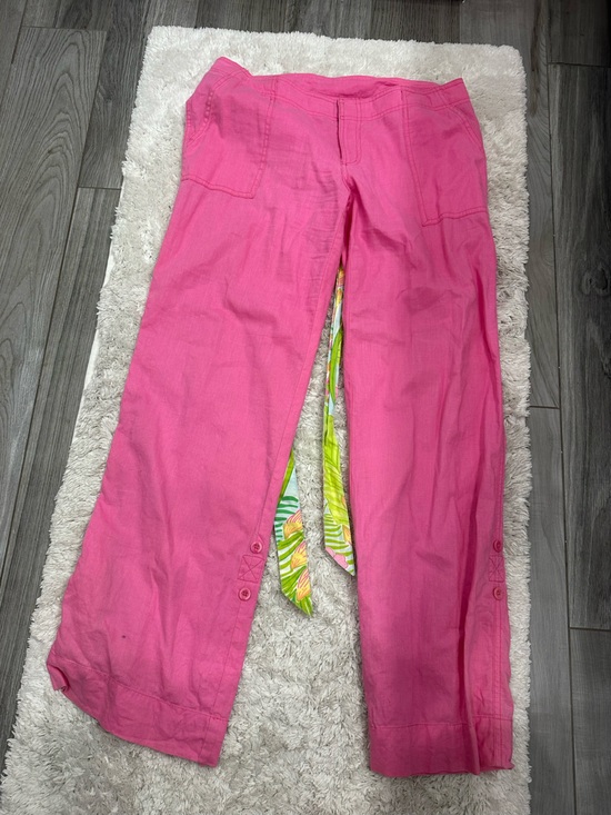 Lilly Pulitzer Pants - Lilly Pulitzer Hot Pink Top with White Label Detail